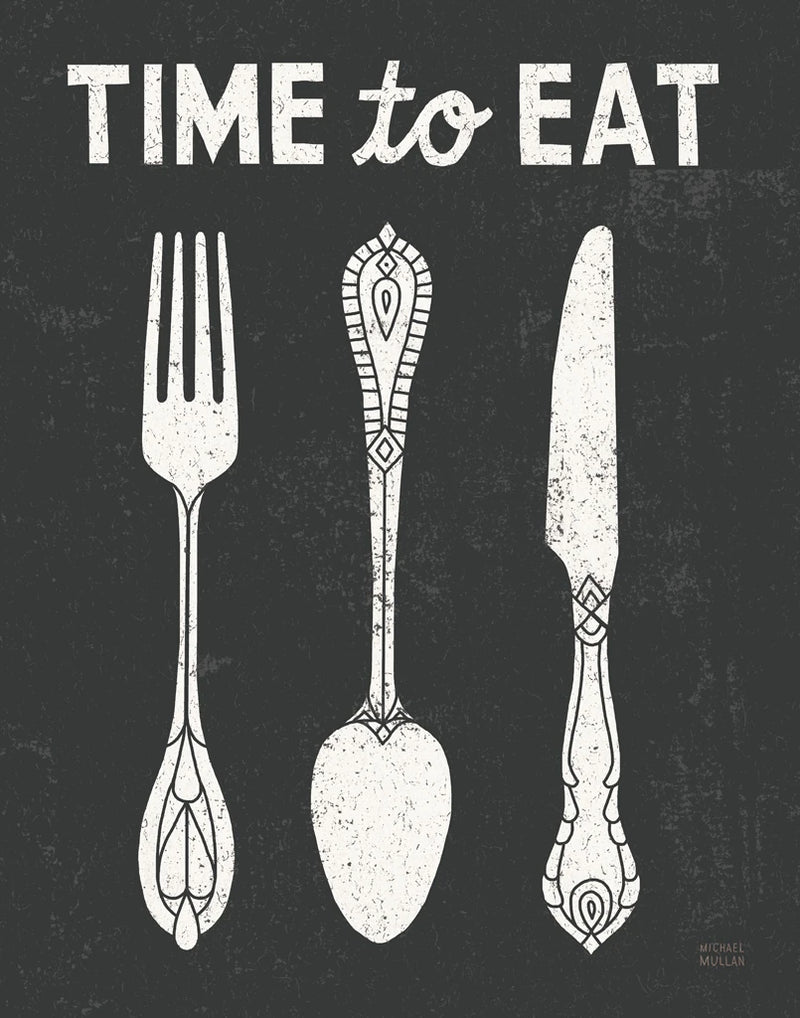 Retro Diner White Time to Eat by Michael Mullan