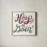 Road Trip Keep on Goin by Michael Mullan. Shown in a natural wood glass frame for a timeless modern aesthetic. Available as an archival giclee rolled canvas, fine art paper, or poster print. SKU 19966a.