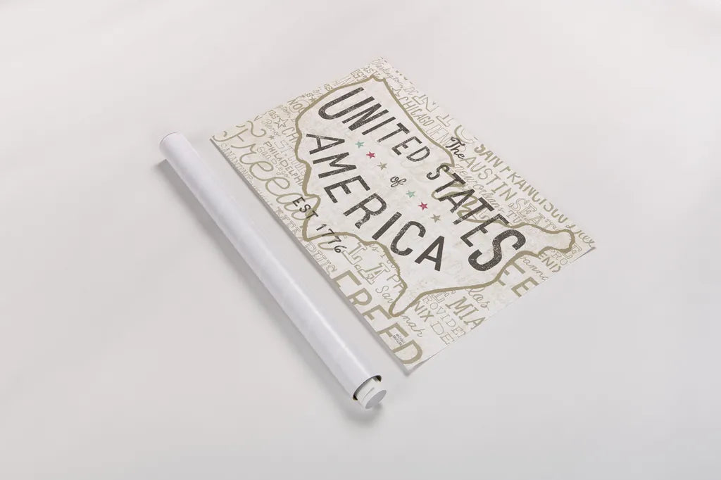 Road Trip USA by Michael Mullan. shown as a rolled paper print. Available as archival giclee rolled canvas, fine art paper, or poster print. SKU 17913i.