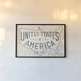 Road Trip USA by Michael Mullan. shown as a paper print in a black flame. Available as a archival giclee rolled canvas, fine art paper, or poster print. SKU 17913i.