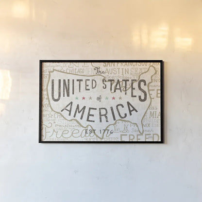 Road Trip USA by Michael Mullan. shown as a paper print in a black flame. Available as a archival giclee rolled canvas, fine art paper, or poster print. SKU 17913i.