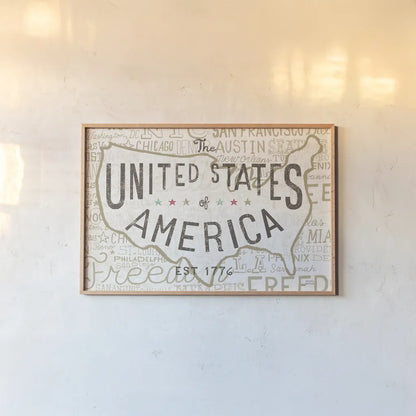 Road Trip USA by Michael Mullan. shown as a paper print in a natural frame. Available as a archival giclee rolled canvas, fine art paper, or poster print. SKU 17913i.