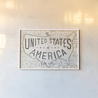 Road Trip USA by Michael Mullan. shown as a paper print in a white frame. Available as a archival giclee rolled canvas, fine art paper, or poster print. SKU 17913i.