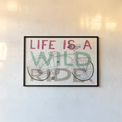 Road Trip Wild Ride by Michael Mullan. shown as a paper print in a black flame. Available as a archival giclee rolled canvas, fine art paper, or poster print. SKU 19820i.