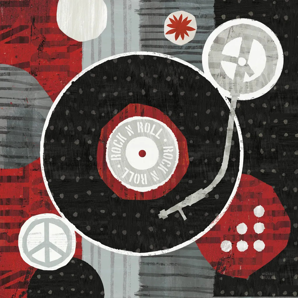 Rock N Roll Album by Michael Mullan. SKU 6403a. Archival Giclee Fine art print for wall decor.