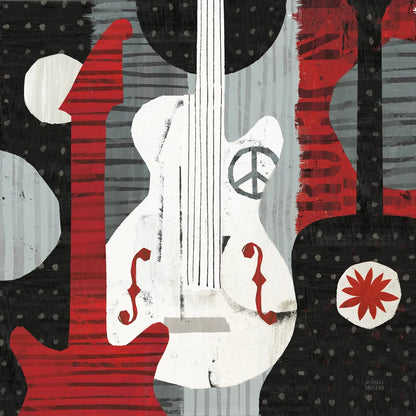 Rock N Roll Guitars by Michael Mullan. SKU 6400a. Archival Giclee Fine art print for wall decor.