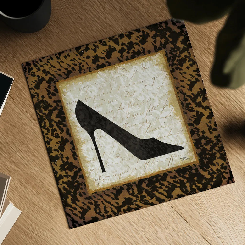 Safari Shoes I by Michael Mullan. Shown as a detailed flat fine art print, highlighting archival giclee quality. Available as an archival giclee rolled canvas, fine art paper, or poster print. SKU 2864a.