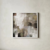 Seasons Neutral by Michael Mullan. Shown in a crisp white glass frame for a clean and minimalist style. Available as an archival giclee rolled canvas, fine art paper, or poster print. SKU 75162a.