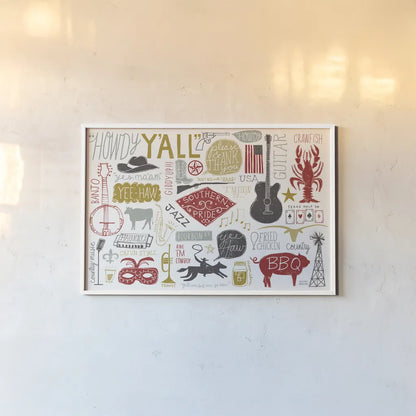 Southern Pride by Michael Mullan. shown as a paper print in a white frame. Available as a archival giclee rolled canvas, fine art paper, or poster print. SKU 51164i.