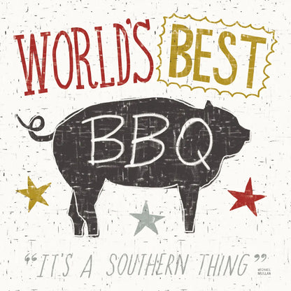 Southern Pride Best BBQ by Michael Mullan. SKU 14012a. Archival Giclee Fine art print for wall decor.