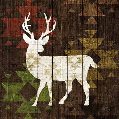 Southwest Lodge Deer I by Michael Mullan. SKU 17019a. Archival Giclee Fine art print for wall decor.