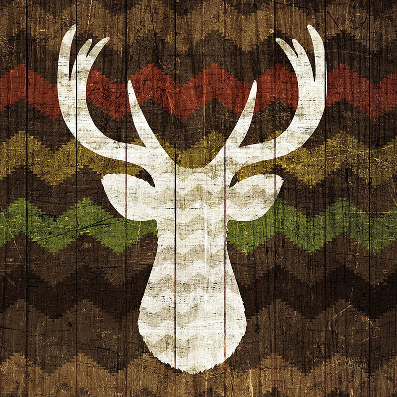 Southwest Lodge Deer II by Michael Mullan. SKU 17020a. Archival Giclee Fine art print for wall decor.