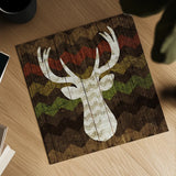 Southwest Lodge Deer II by Michael Mullan. Shown as a detailed flat fine art print, highlighting archival giclee quality. Available as an archival giclee rolled canvas, fine art paper, or poster print. SKU 17020a.