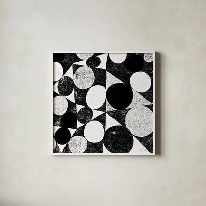Spotty I by Michael Mullan. Shown in a crisp white glass frame for a clean and minimalist style. Available as an archival giclee rolled canvas, fine art paper, or poster print. SKU 16739a.