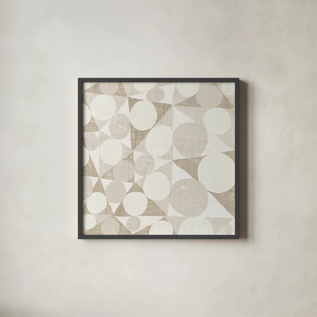 Spotty I by Michael Mullan. Shown in a sleek black glass frame for a contemporary gallery look. Available as an archival giclee rolled canvas, fine art paper, or poster print. SKU 75958a.