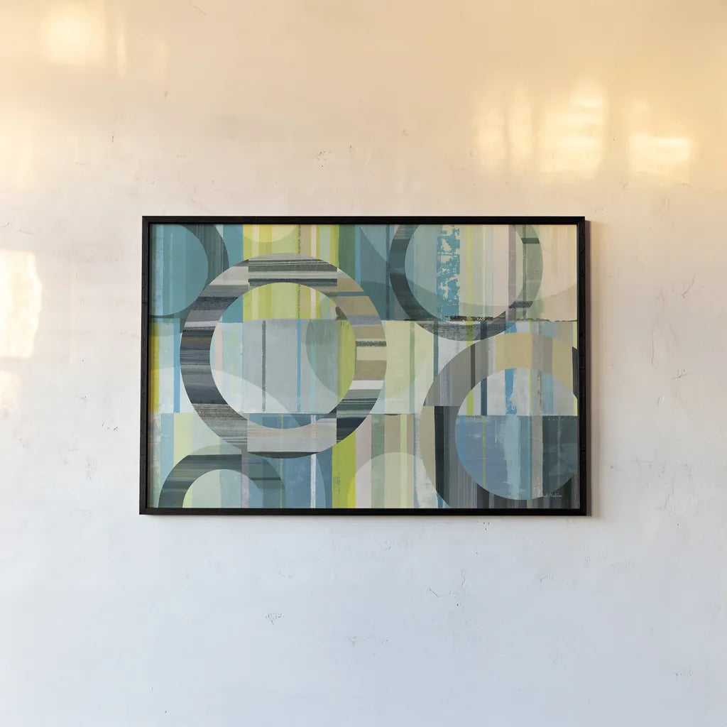 Spring Circles by Michael Mullan. shown as a paper print in a black flame. Available as a archival giclee rolled canvas, fine art paper, or poster print. SKU 50474i.