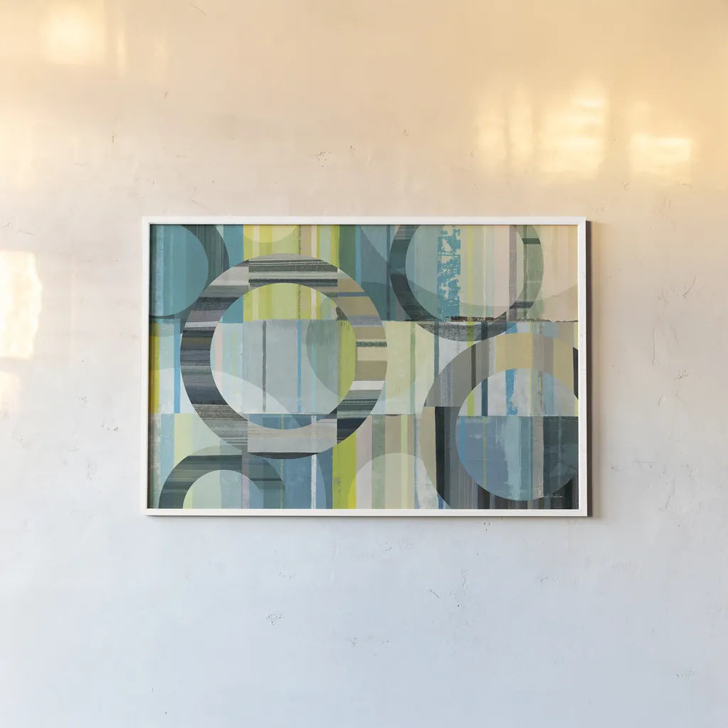 Spring Circles by Michael Mullan. shown as a paper print in a white frame. Available as a archival giclee rolled canvas, fine art paper, or poster print. SKU 50474i.