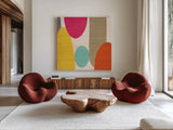 Spring Costa Del Sol I by Michael Mullan. Shown as extra-large giant wall art in a modern living room. Available as an archival giclee rolled canvas, fine art paper, or poster print. SKU 11157a.