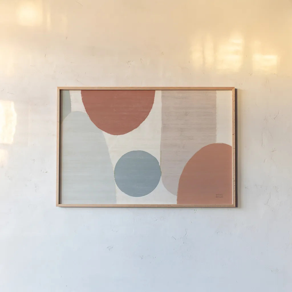 Spring Costa Del Sol I Muted Crop by Michael Mullan. shown as a paper print in a natural frame. Available as a archival giclee rolled canvas, fine art paper, or poster print. SKU 53719i.