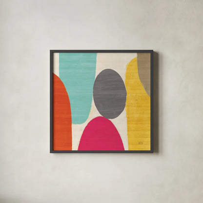 Spring Costa Del Sol II by Michael Mullan. Shown in a sleek black glass frame for a contemporary gallery look. Available as an archival giclee rolled canvas, fine art paper, or poster print. SKU 11158a.