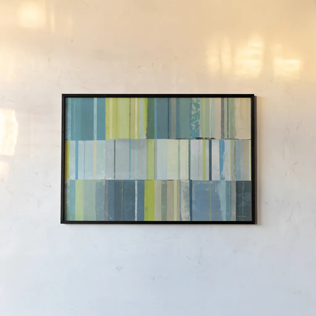 Spring Patches by Michael Mullan. shown as a paper print in a black flame. Available as a archival giclee rolled canvas, fine art paper, or poster print. SKU 11486i.