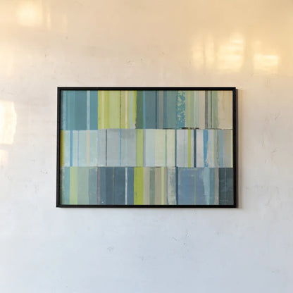 Spring Patches by Michael Mullan. shown as a paper print in a black flame. Available as a archival giclee rolled canvas, fine art paper, or poster print. SKU 11486i.