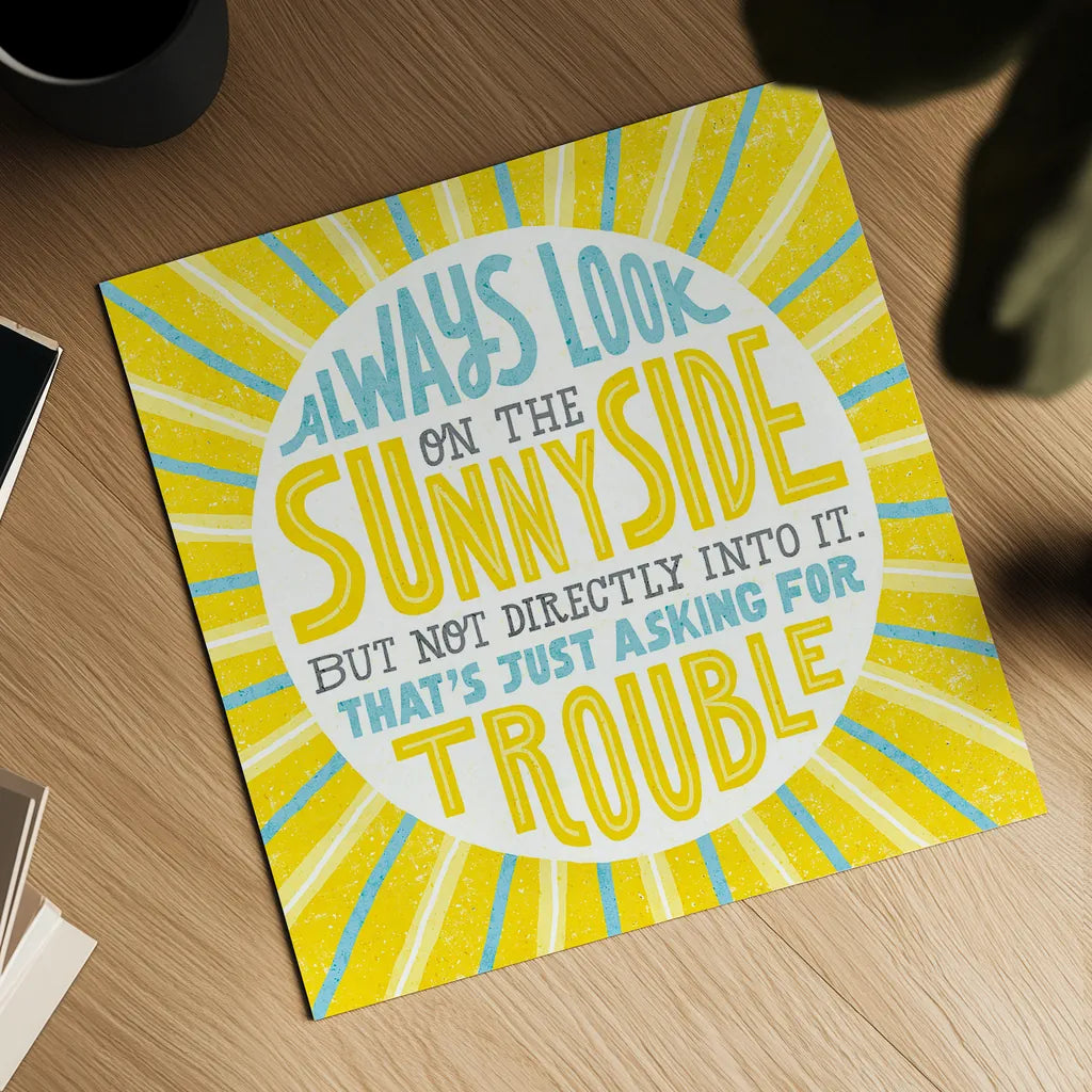 Sunny Side by Michael Mullan. Shown as a detailed flat fine art print, highlighting archival giclee quality. Available as an archival giclee rolled canvas, fine art paper, or poster print. SKU 28360a.