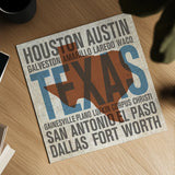 Texas v2 by Michael Mullan. Shown as a detailed flat fine art print, highlighting archival giclee quality. Available as an archival giclee rolled canvas, fine art paper, or poster print. SKU 18074a.