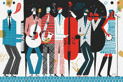 The Band by Michael Mullan. SKU 14581i. Archival Giclee Fine art print for wall decor.