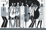 The Band BW by Michael Mullan. SKU 51116i. Archival Giclee Fine art print for wall decor.