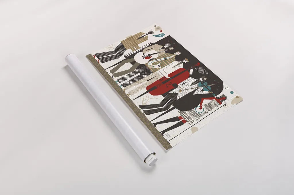 The Band Neutral by Michael Mullan. shown as a rolled paper print. Available as archival giclee rolled canvas, fine art paper, or poster print. SKU 51117i.