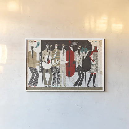 The Band Neutral by Michael Mullan. shown as a paper print in a white frame. Available as a archival giclee rolled canvas, fine art paper, or poster print. SKU 51117i.