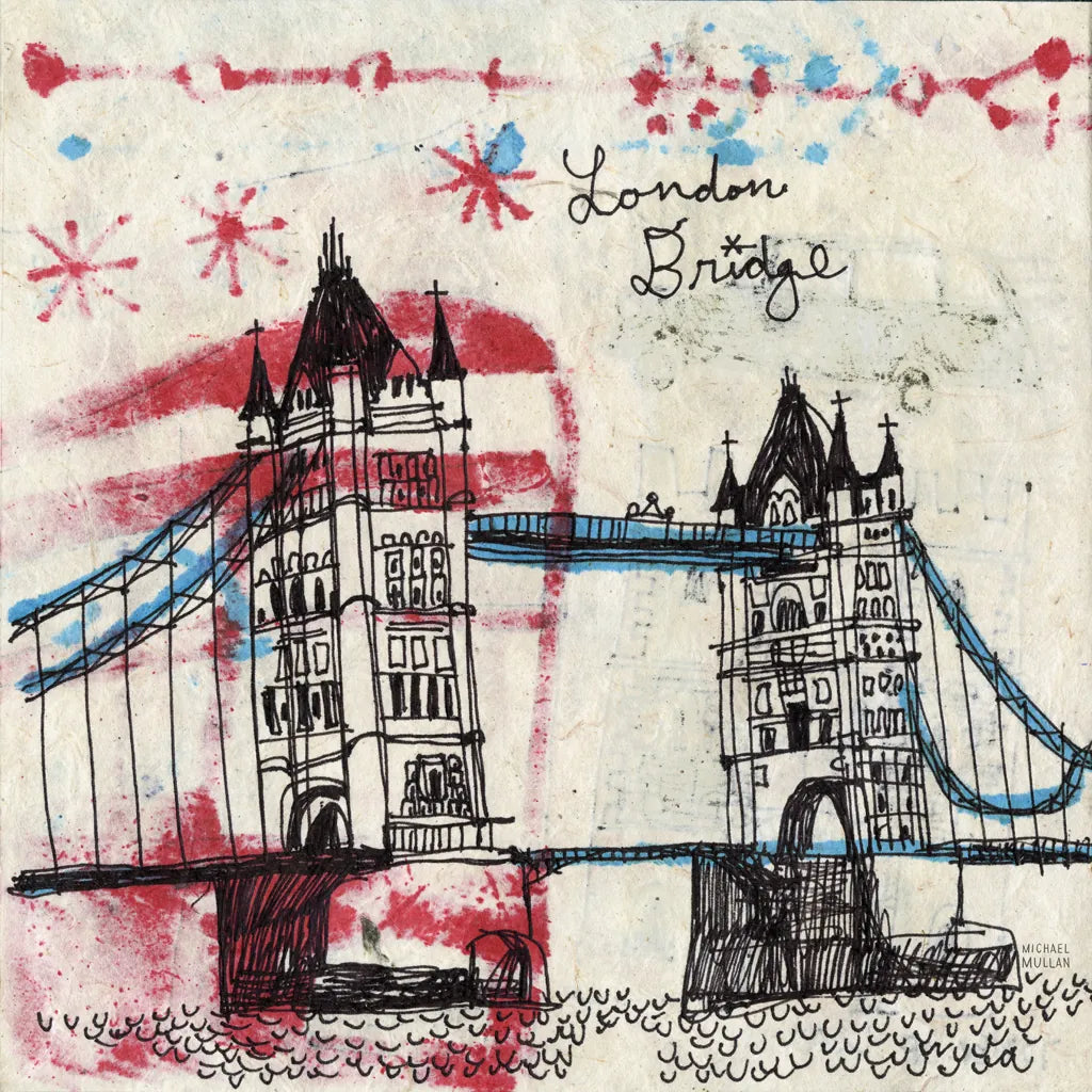 Tower Bridge by Michael Mullan. SKU 17752a. Archival Giclee Fine art print for wall decor.