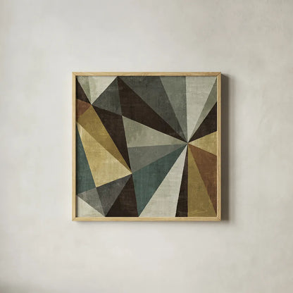 Triangulawesome by Michael Mullan. Shown in a natural wood glass frame for a timeless modern aesthetic. Available as an archival giclee rolled canvas, fine art paper, or poster print. SKU 13195a.