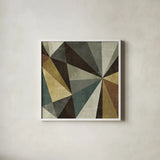 Triangulawesome by Michael Mullan. Shown in a crisp white glass frame for a clean and minimalist style. Available as an archival giclee rolled canvas, fine art paper, or poster print. SKU 13195a.