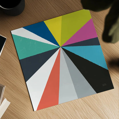 Triangulawesome Color IV by Michael Mullan. Shown as a detailed flat fine art print, highlighting archival giclee quality. Available as an archival giclee rolled canvas, fine art paper, or poster print. SKU 52648a.