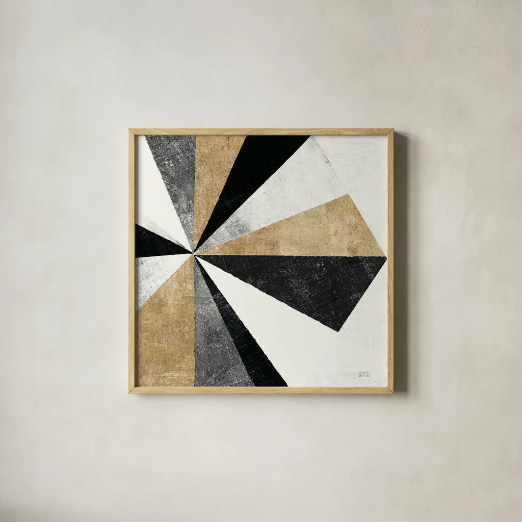 Triangulawesome II BWG Crop by Michael Mullan. Shown in a natural wood glass frame for a timeless modern aesthetic. Available as an archival giclee rolled canvas, fine art paper, or poster print. SKU 56580a.