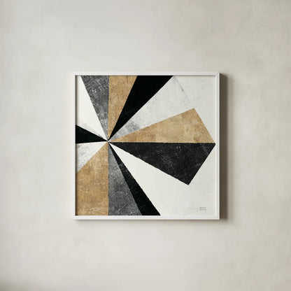 Triangulawesome II BWG Crop by Michael Mullan. Shown in a crisp white glass frame for a clean and minimalist style. Available as an archival giclee rolled canvas, fine art paper, or poster print. SKU 56580a.