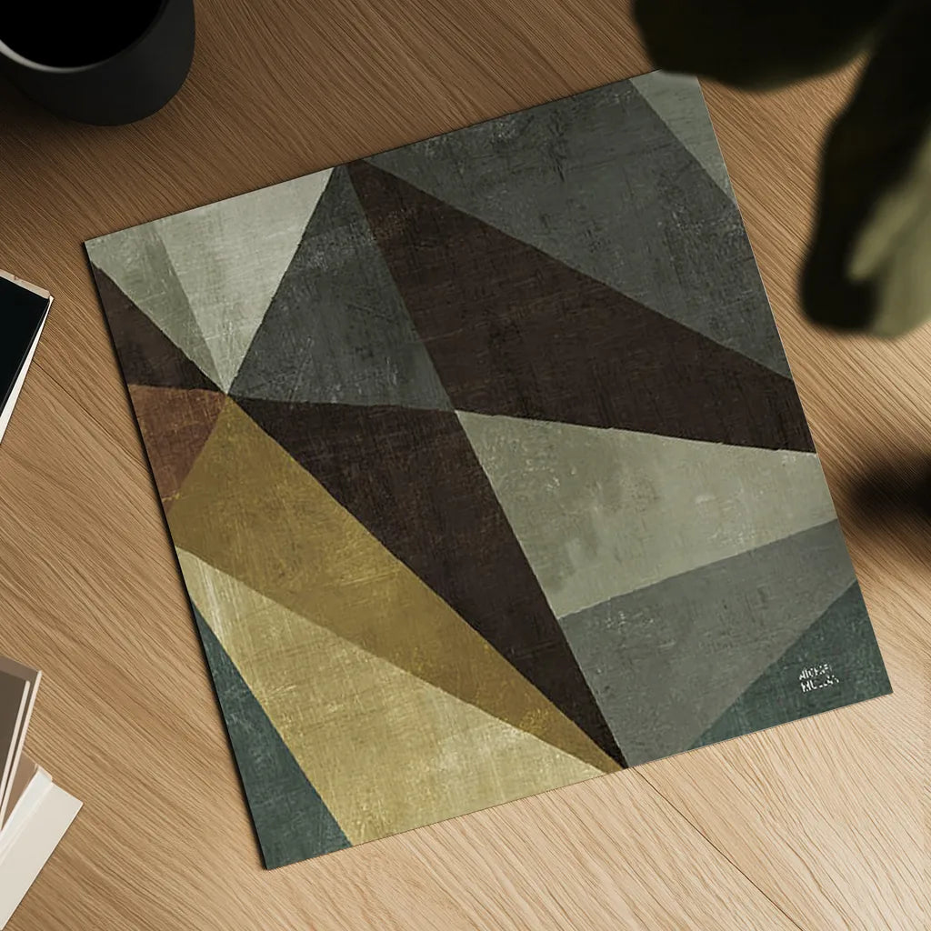 Triangulawesome Square I by Michael Mullan. Shown as a detailed flat fine art print, highlighting archival giclee quality. Available as an archival giclee rolled canvas, fine art paper, or poster print. SKU 26905a.