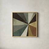 Triangulawesome Square II by Michael Mullan. Shown in a natural wood glass frame for a timeless modern aesthetic. Available as an archival giclee rolled canvas, fine art paper, or poster print. SKU 26906a.