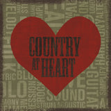 Type Band Country at Heart by Michael Mullan. SKU 51052a. Archival Giclee Fine art print for wall decor.