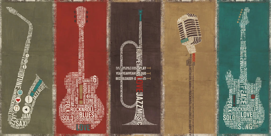 Type Band Multi Colored by Michael Mullan