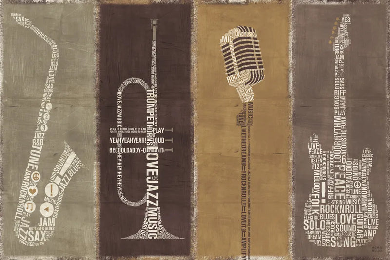 Type Band Neutral by Michael Mullan. SKU 12170i. Archival Giclee Fine art print for wall decor.