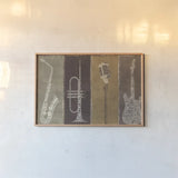 Type Band Neutral by Michael Mullan. shown as a paper print in a natural frame. Available as a archival giclee rolled canvas, fine art paper, or poster print. SKU 12170i.