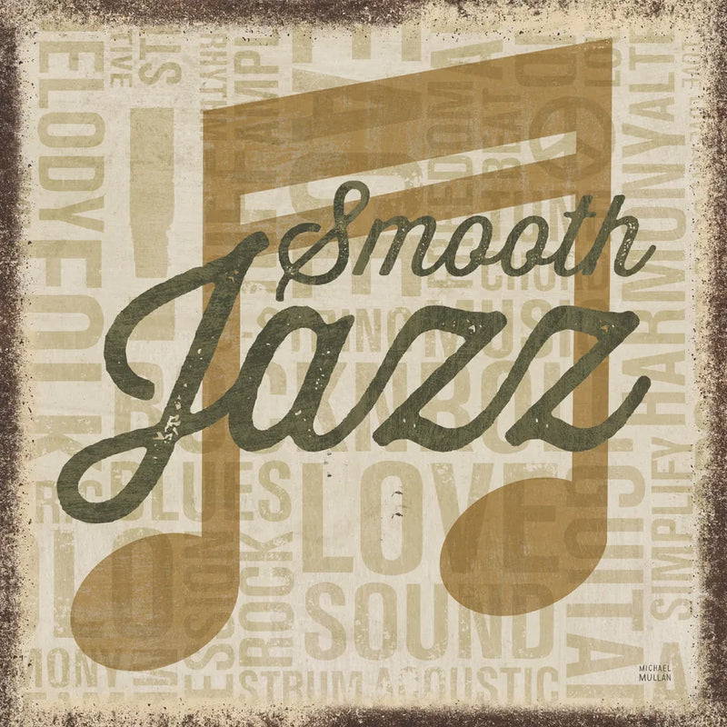 Type Band Smooth Jazz by Michael Mullan. SKU 51050a. Archival Giclee Fine art print for wall decor.