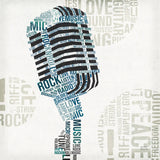 Type Mic Colorful Square by Michael Mullan. SKU 51041a. Archival Giclee Fine art print for wall decor.
