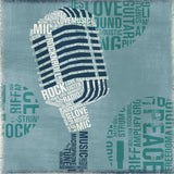 Type Mic Light Square by Michael Mullan. SKU 51043a. Archival Giclee Fine art print for wall decor.