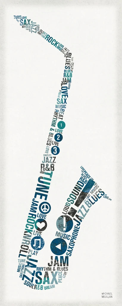 Type Sax Colorful by Michael Mullan
