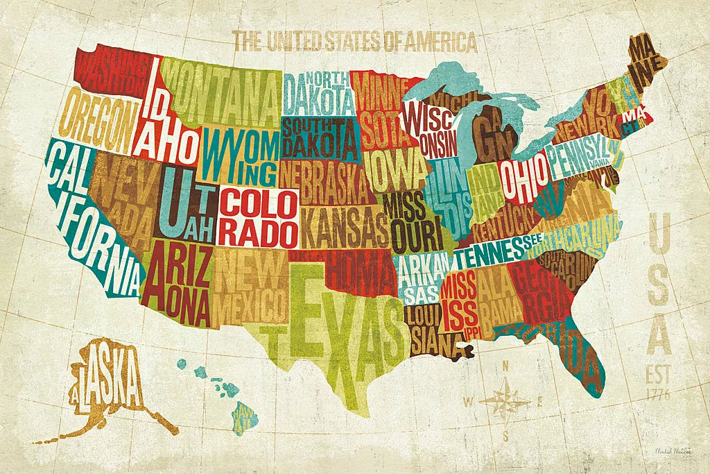 USA Modern by Michael Mullan. SKU 11489i. Archival Giclee Fine art print for wall decor.