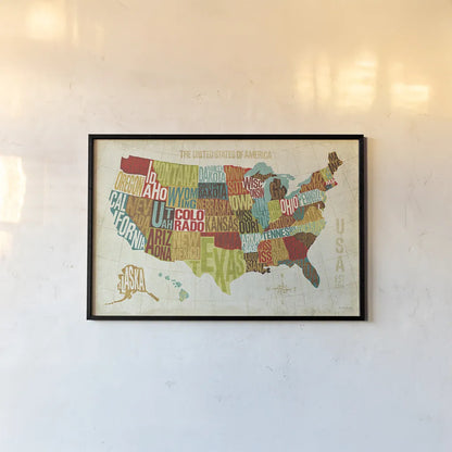 USA Modern by Michael Mullan. shown as a paper print in a black flame. Available as a archival giclee rolled canvas, fine art paper, or poster print. SKU 11489i.